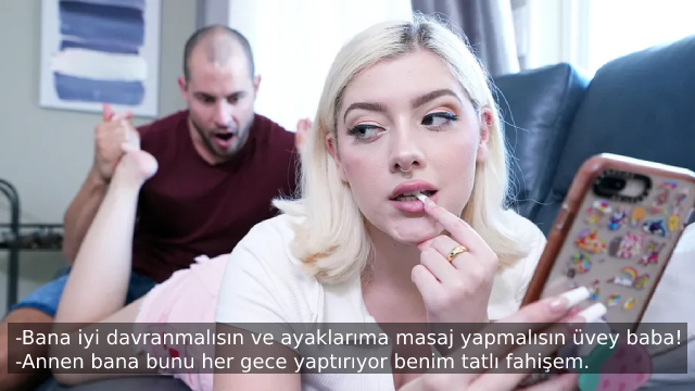 Sürekli Ayak Masajı Yapan Babası Cinnet Geçirip Kızının Amcığını Sikti