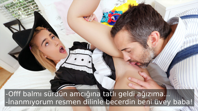 Daracık Amcığının Heryerini Yalayan Üvey Babasının Yarrağını Kaptı