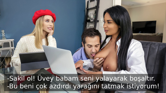 Esmer Çıtıra Saldıran Üvey Babasının Yarrağı Hepsinin Amına Girdi